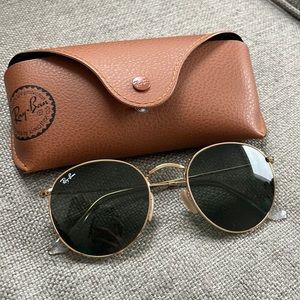 Ray Ban Green Classic Round Metal Sunglasses